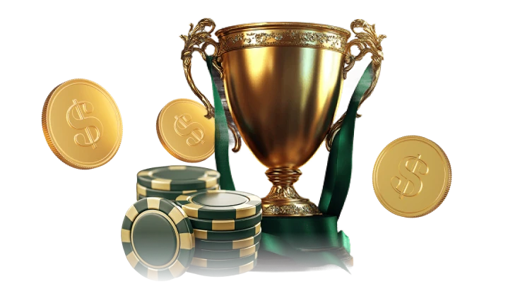 Golden trophy symbol for casino rewards CrownGreen